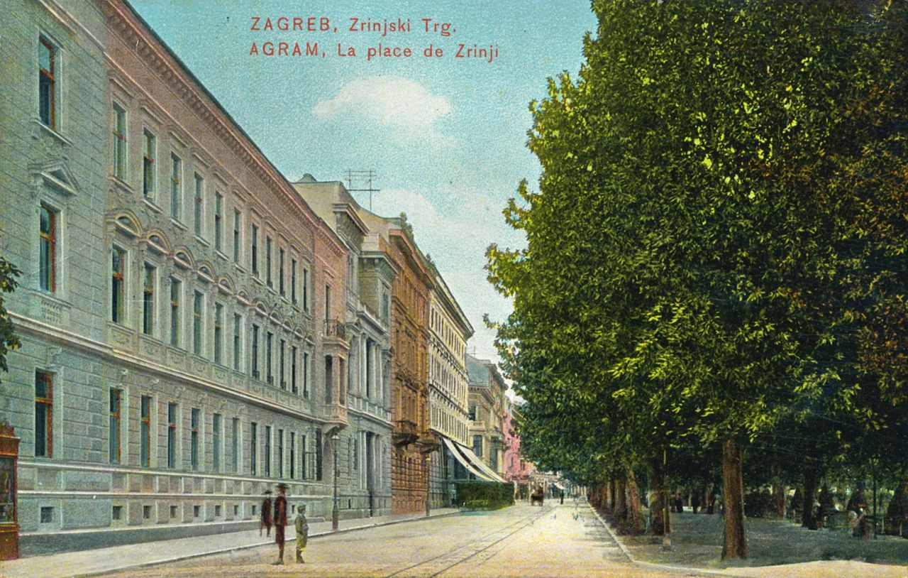 Zrinjevac 1905. godine, razglednica